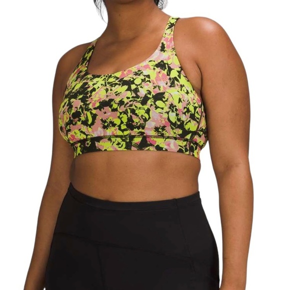 LULULEMON Energy Bra in Inflect Floral Highlight Yellow Multi - Picture 3 of 10